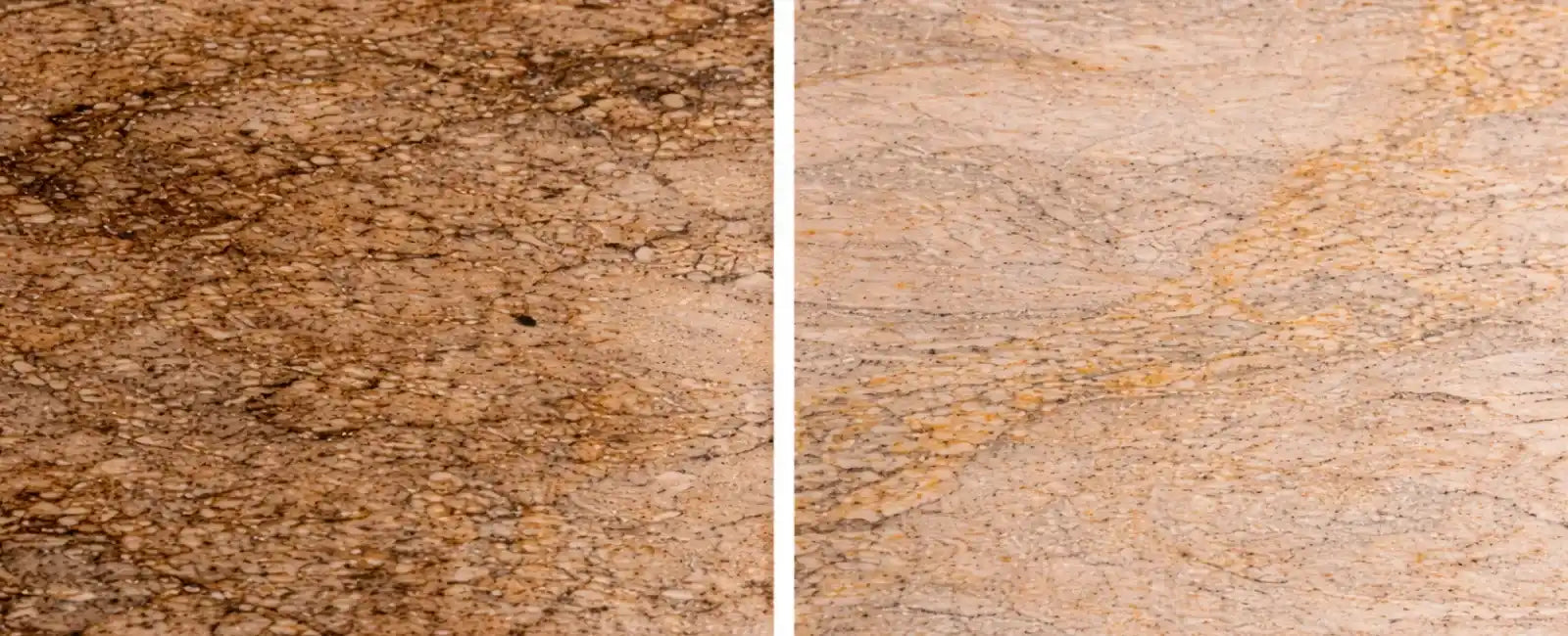 Before and after cleaning marble surface showing dirty marble vs clean natural marble finish