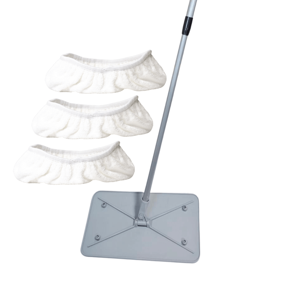 Speed Cleaning Mop w/Terry Cloth Mop Covers (3 Pack)