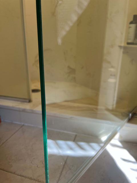 Glass door edge, clear