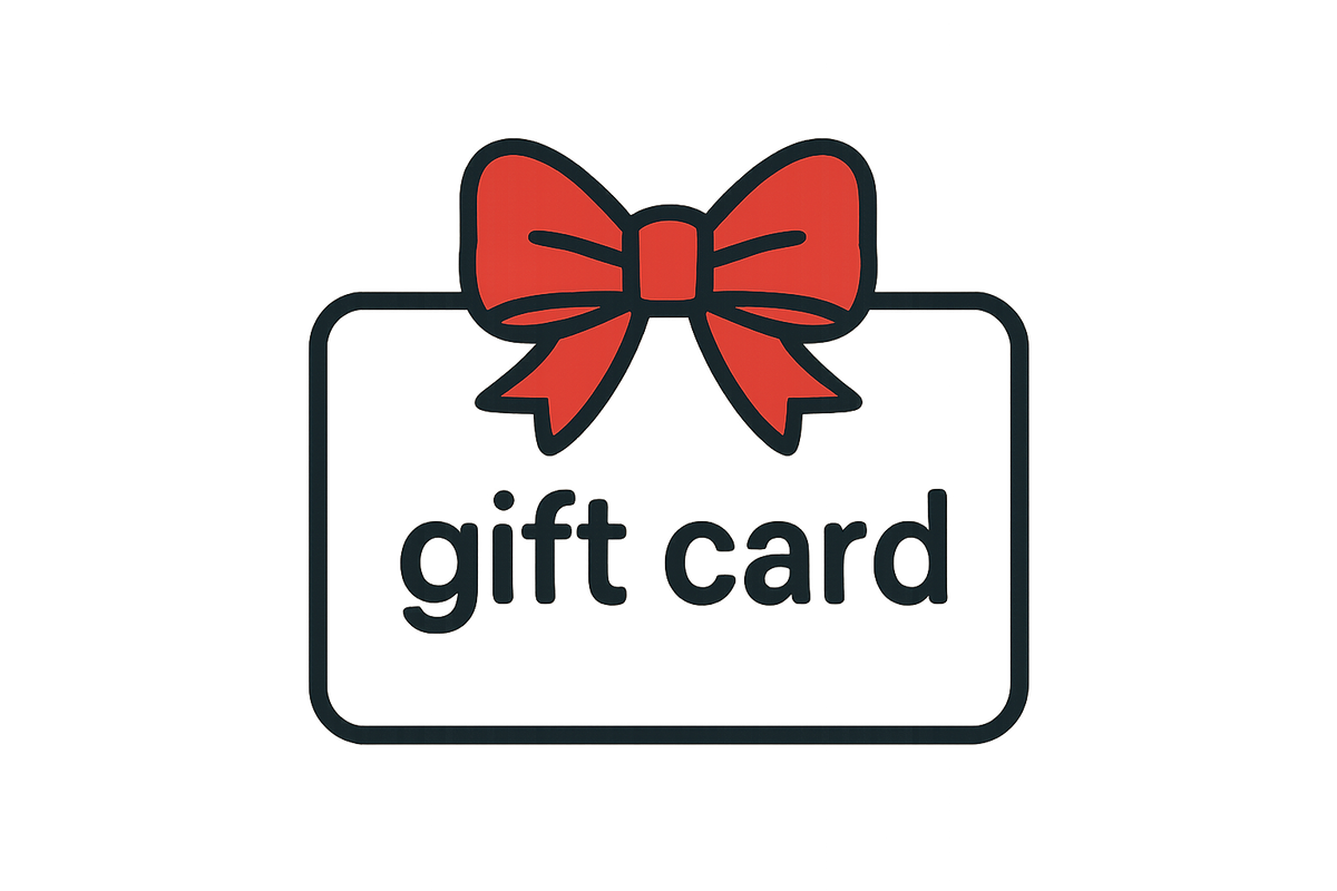 I just want an icon that looks like a card wrapped in a bow and says the words "gift card" on it