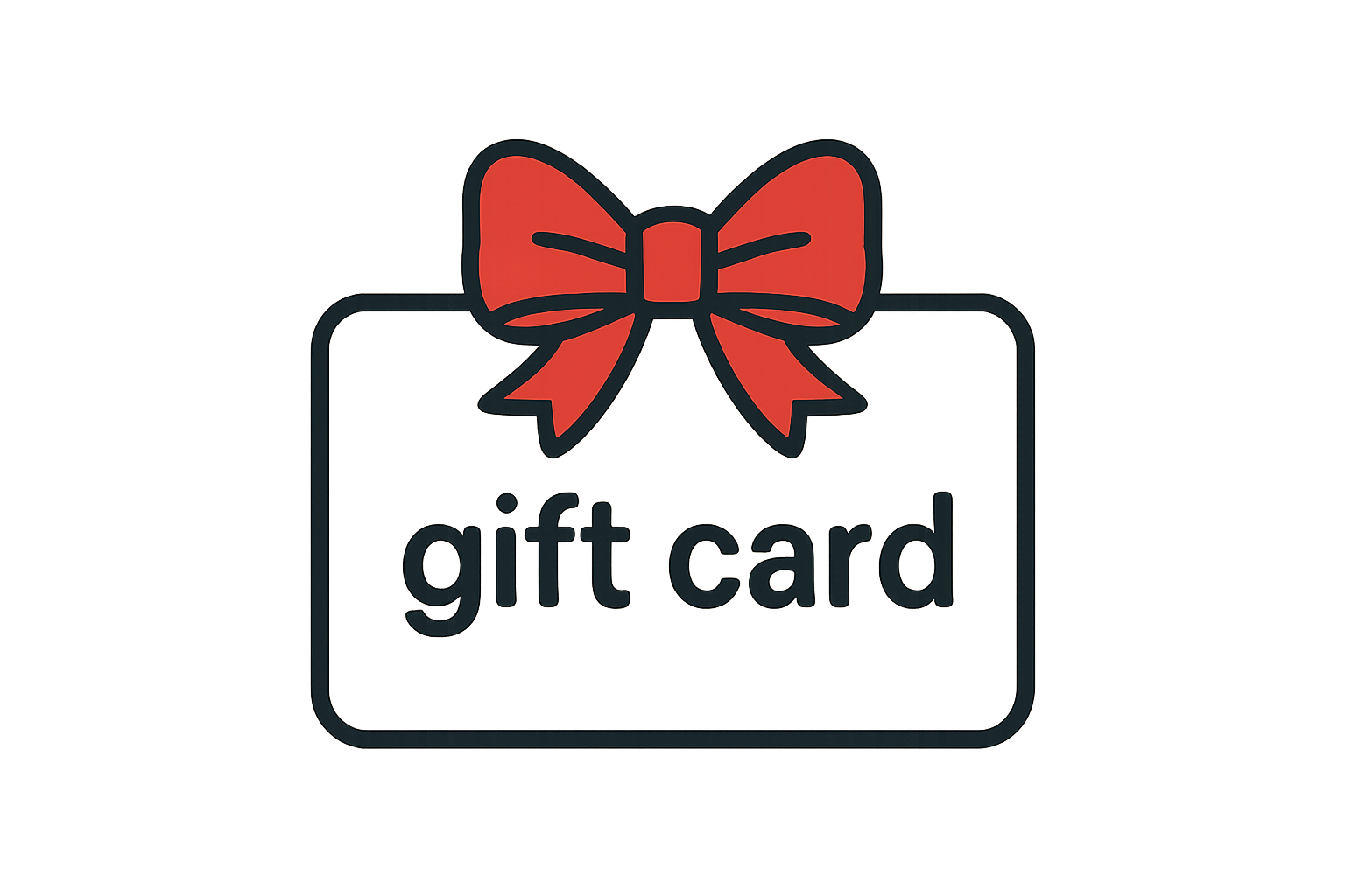 I just want an icon that looks like a card wrapped in a bow and says the words "gift card" on it