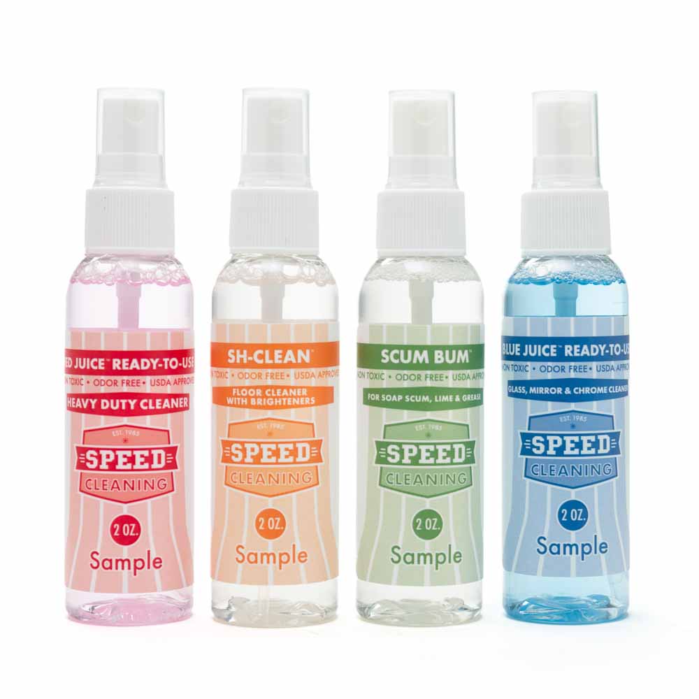 2 Oz. SAMPLE Pack of 4 Cleaners NEW ITEM!!